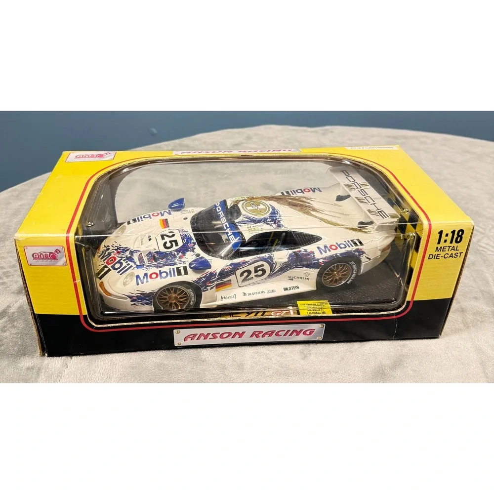 Anson Racing Porsche 911 GT1 Mobil 1 25 118 Diecast Le Mans 1996